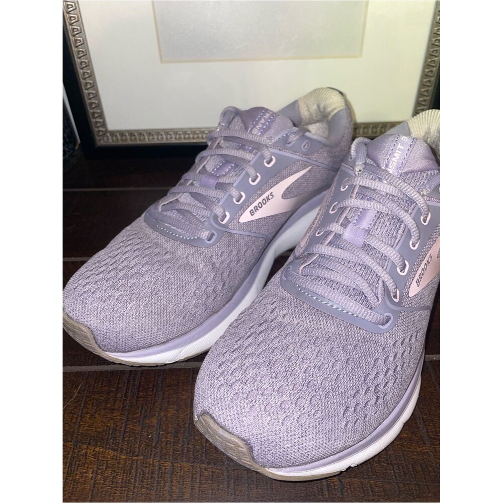 Brooks Transmit 3 Lavender Light Pink Running Sneakers Size 9.5 - Picture 6 of 15